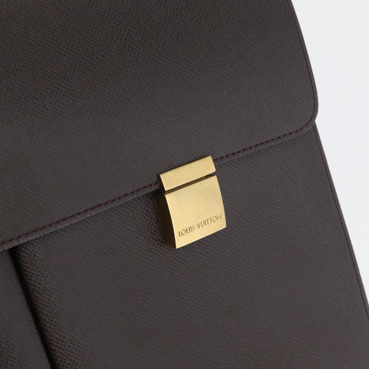 LOUIS VUITTON Taiga Serviette Kazan Business Bag Acajou M30806 LV Auth BSZ234
