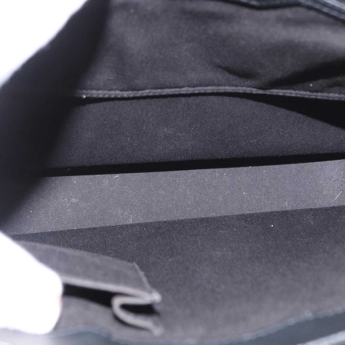 LOUIS VUITTON Epi Sac Plat PM Hand Bag Black M58658 LV Auth BSZ236A