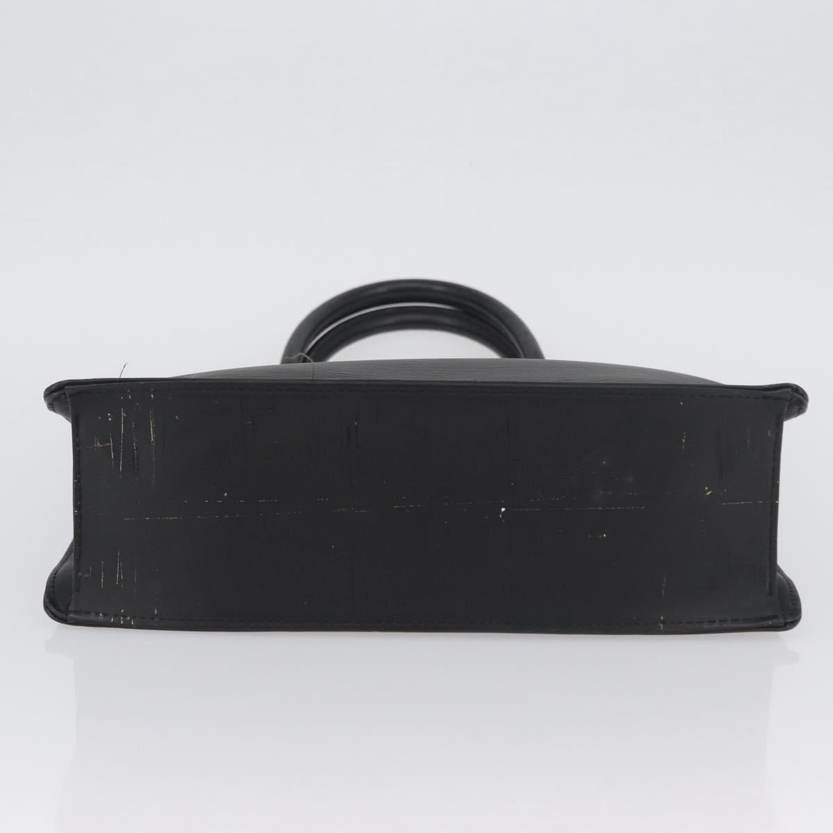 LOUIS VUITTON Epi Sac Plat PM Hand Bag Black M58658 LV Auth BSZ236A