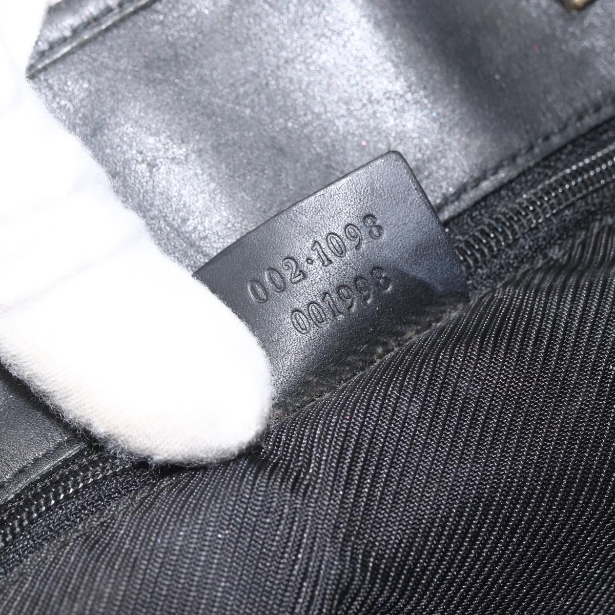 GUCCI GG Canvas Tote Bag Black Gold 002 1098 Auth BSZ240