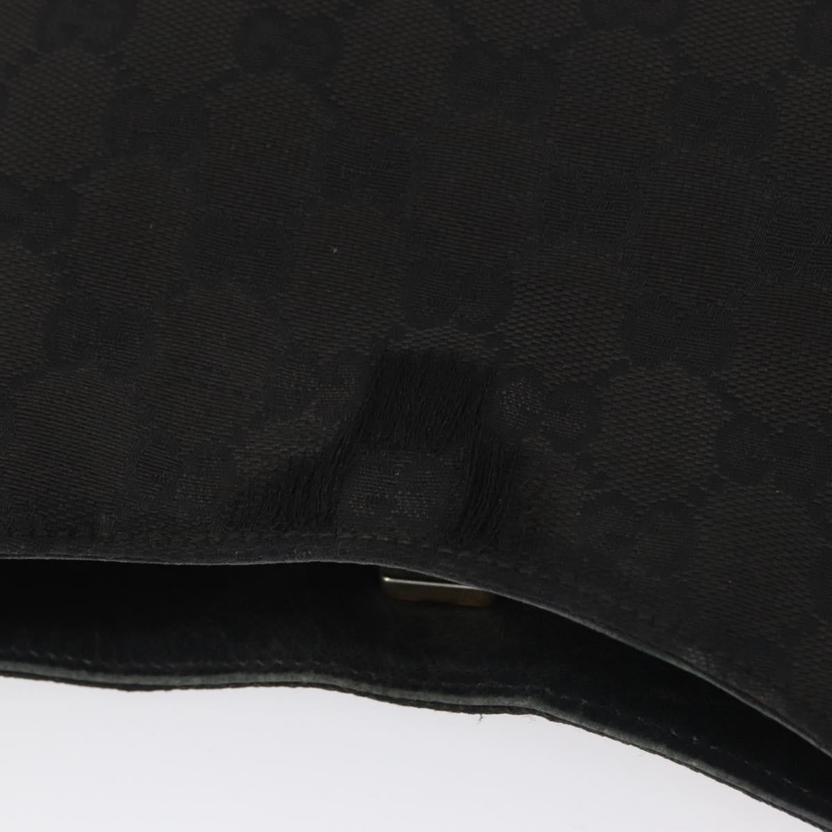 GUCCI GG Canvas Plastic Chain Shoulder Bag Black Gold 001 4168 Auth BSZ262