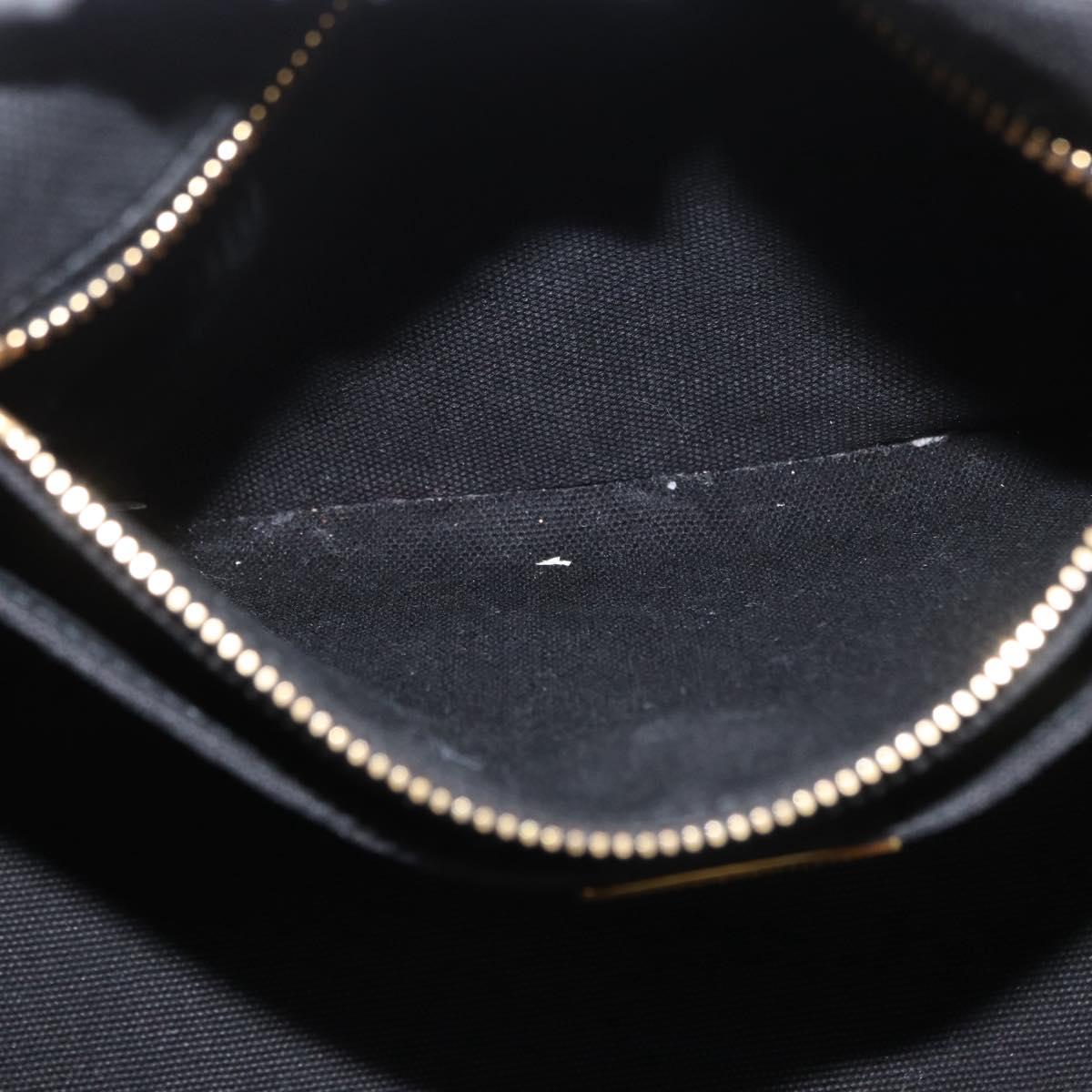 PRADA Canapa GM Hand Bag Denim 2way Black Gold Auth BSZ264
