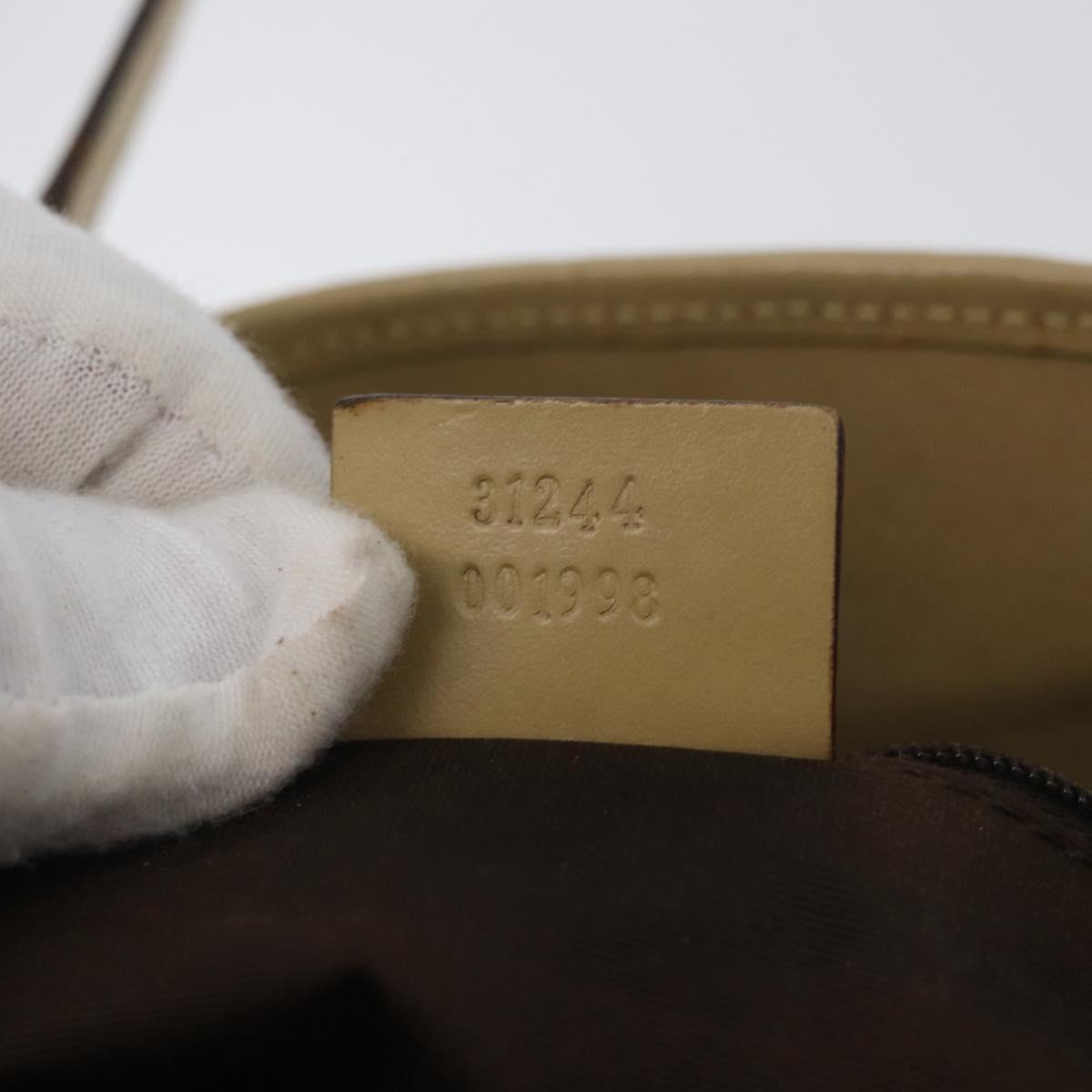 GUCCI GG Canvas Sherry Line Tote Bag Brown Silver 31244 Auth BSZ281