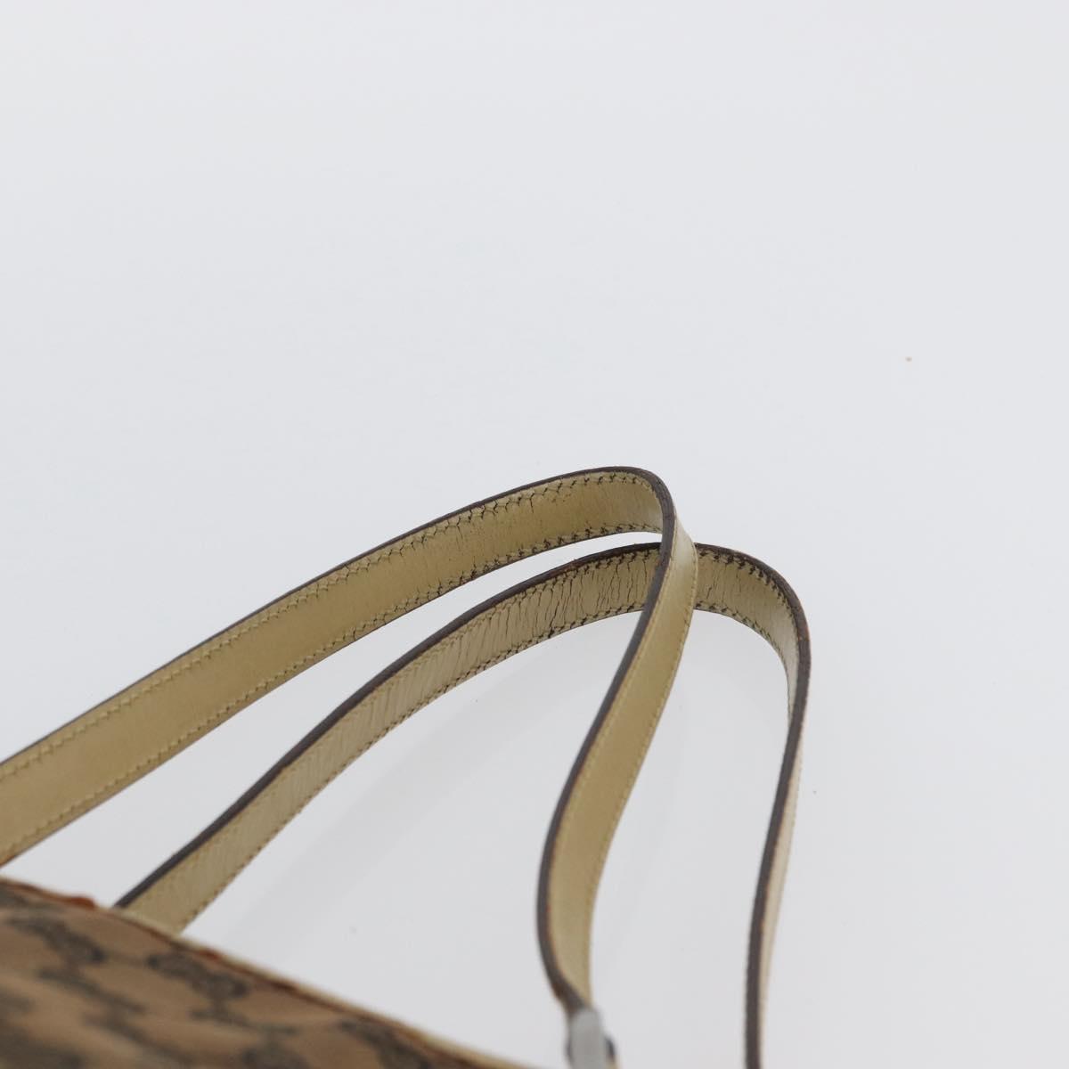 GUCCI GG Canvas Sherry Line Tote Bag Brown Silver 31244 Auth BSZ281