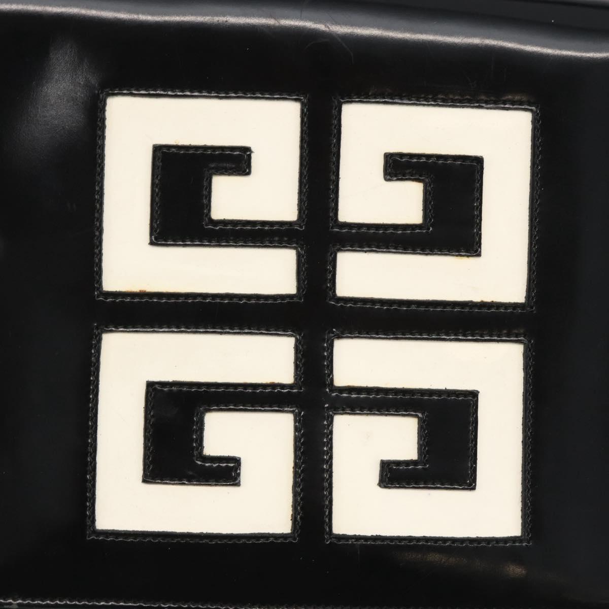 GIVENCHY Shoulder Bag Patent leather Black Gold Auth BSZ308