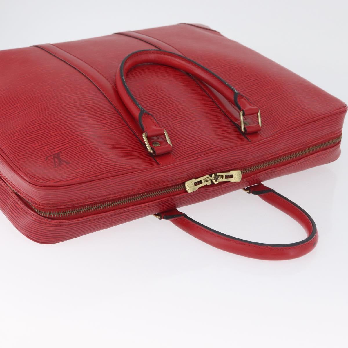 LOUIS VUITTON Epi Porte Documents Voyage Business Bag Red M54477 LV Auth BSZ314