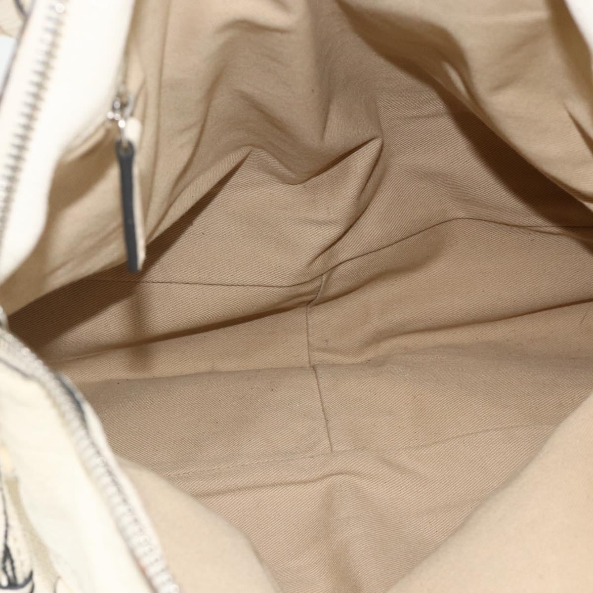 Chloe Paddington Hand Bag Leather White Silver Auth BSZ323