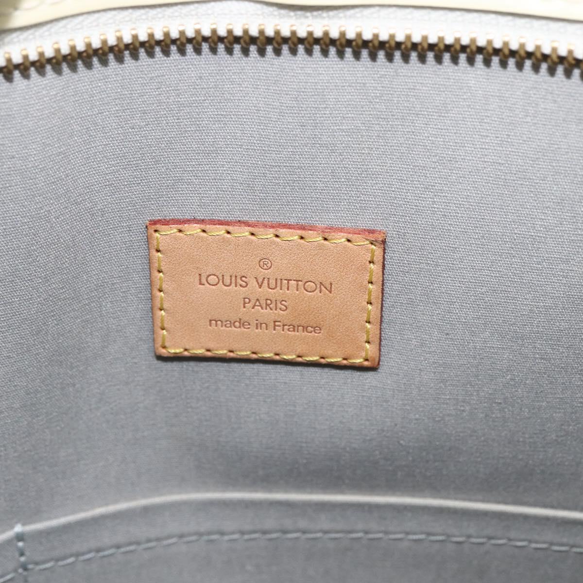 LOUIS VUITTON Monogram Vernis Brentwood Shoulder Bag Perle M91512 LV Auth BSZ329