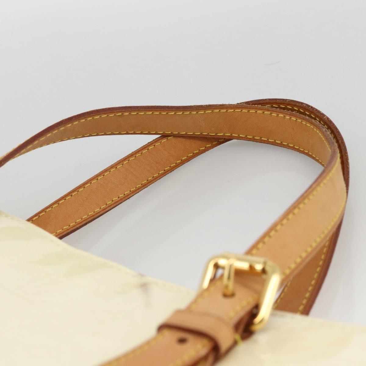 LOUIS VUITTON Monogram Vernis Brentwood Shoulder Bag Perle M91512 LV Auth BSZ329