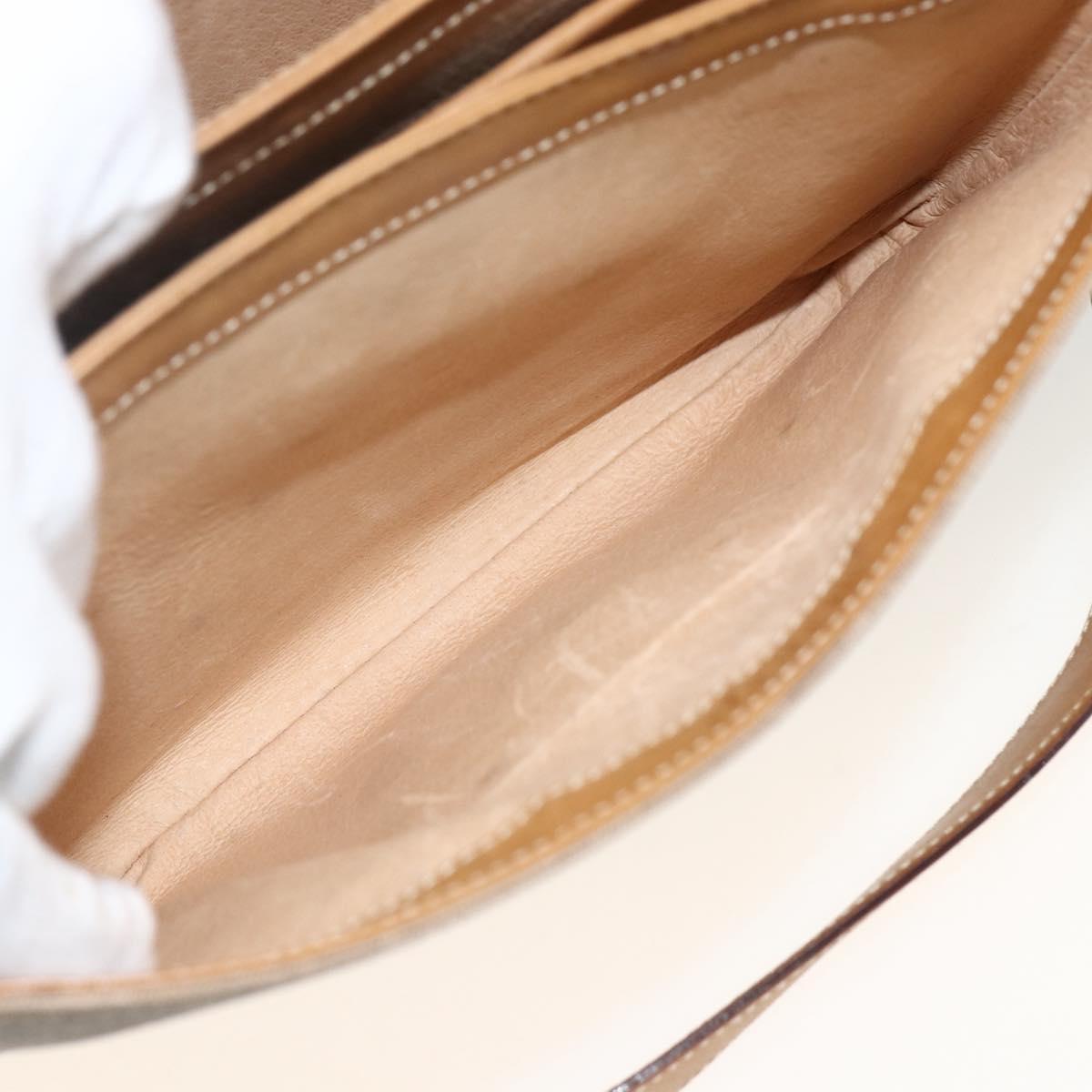 GUCCI Micro GG Supreme Shoulder Bag PVC Beige Gold 406 001 1780 Auth BSZ330A