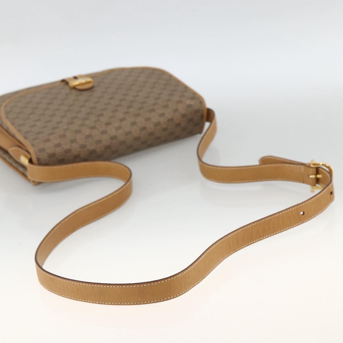 GUCCI Micro GG Supreme Shoulder Bag PVC Beige Gold 406 001 1780 Auth BSZ330A