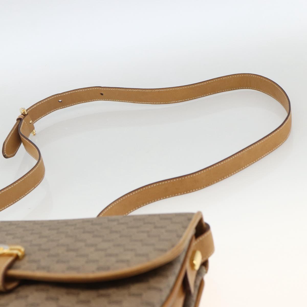 GUCCI Micro GG Supreme Shoulder Bag PVC Beige Gold 406 001 1780 Auth BSZ330A