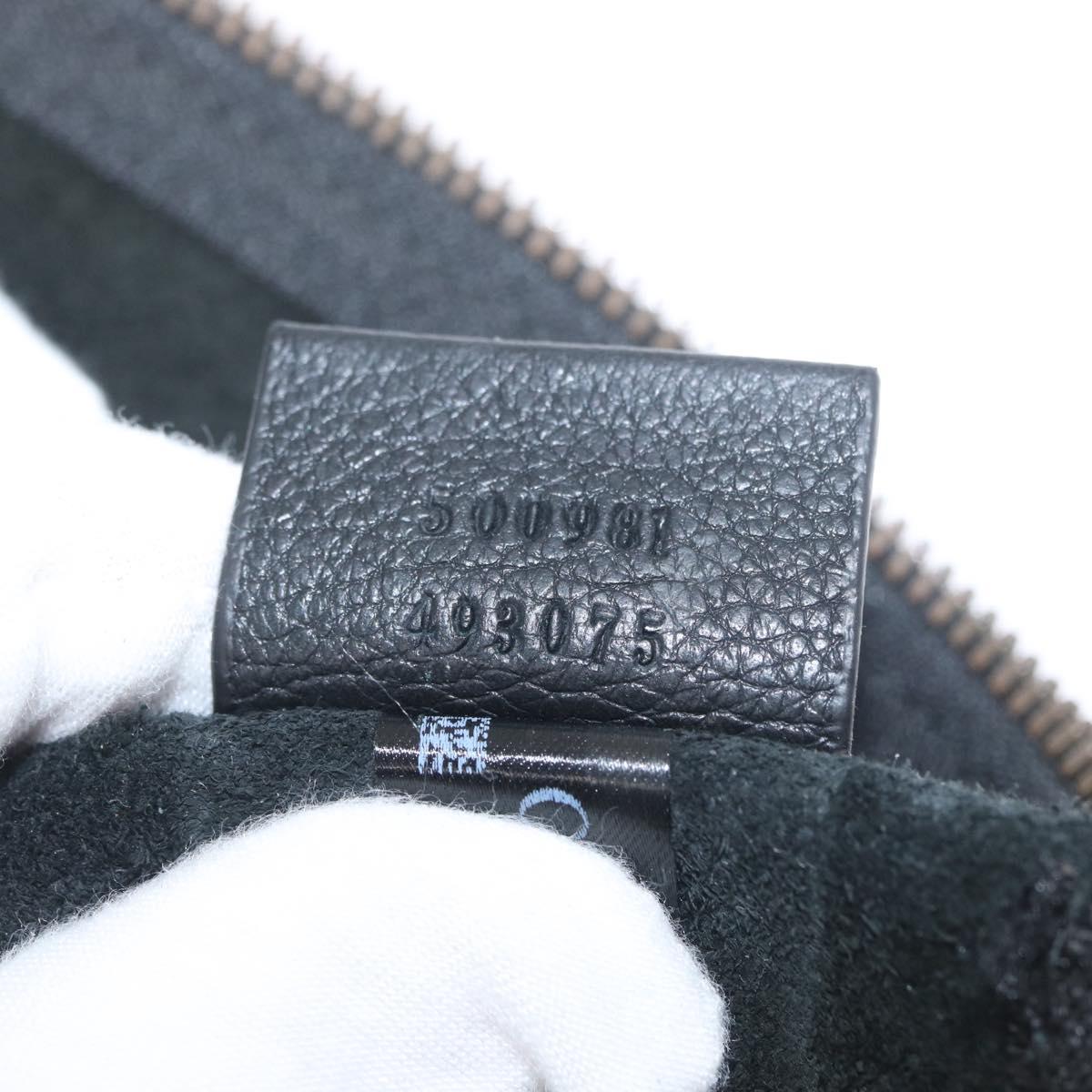 GUCCI Clutch Bag Leather Black 500981 Auth BSZ359