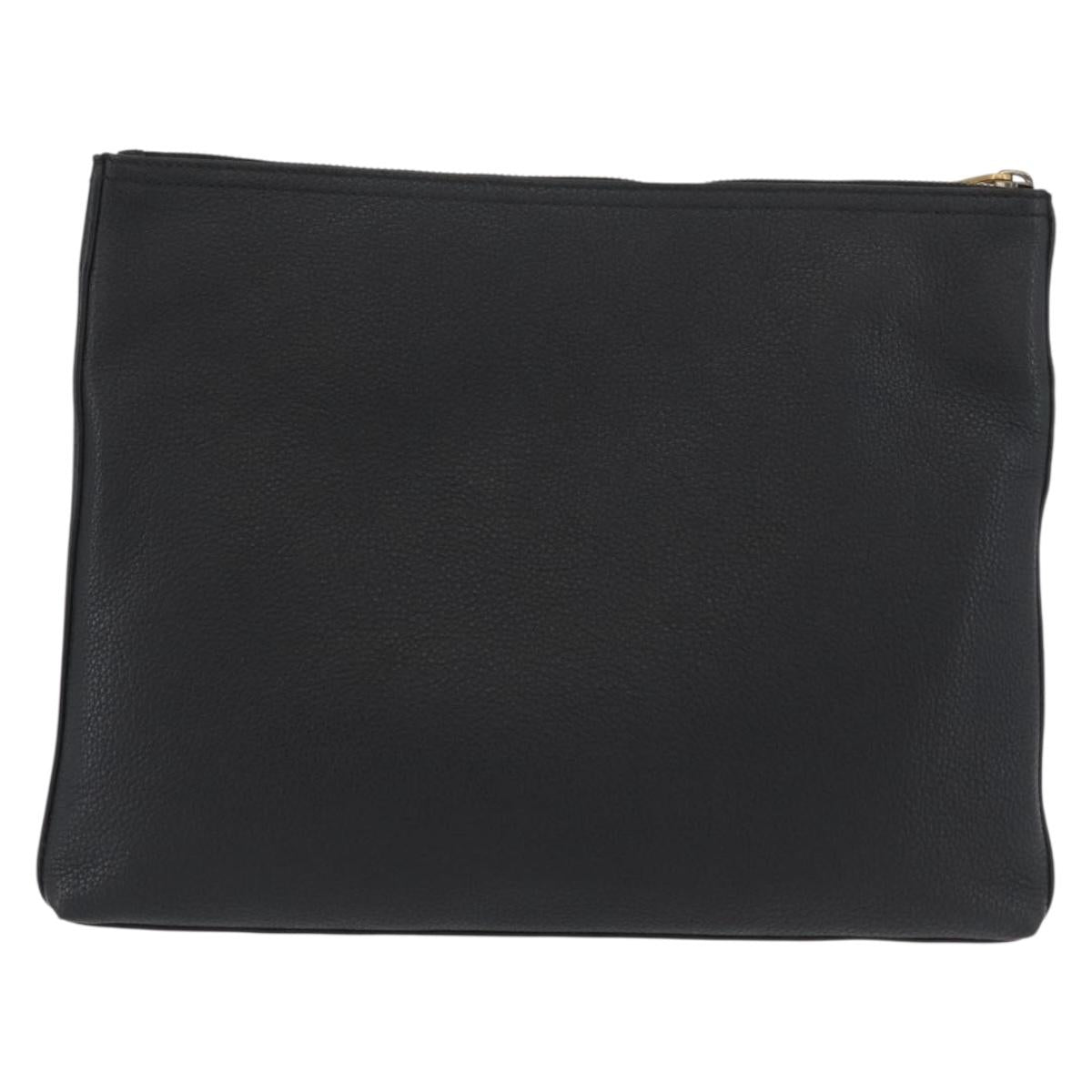 GUCCI Clutch Bag Leather Black 500981 Auth BSZ359