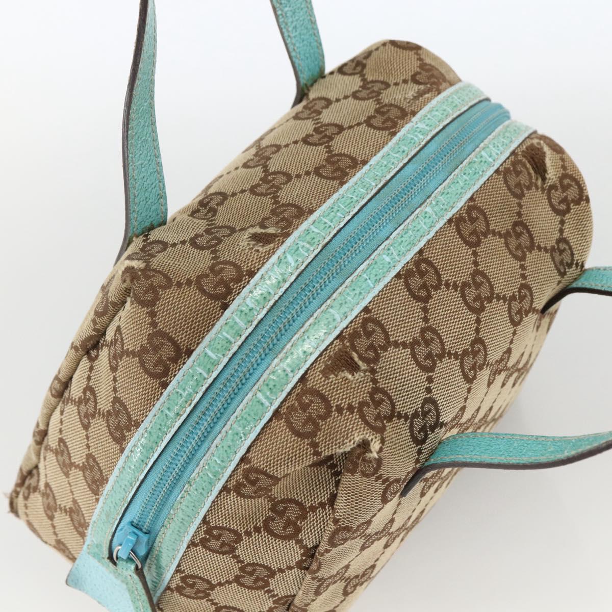 GUCCI GG Canvas Hand Bag Beige 124542 0416 Auth BSZ369