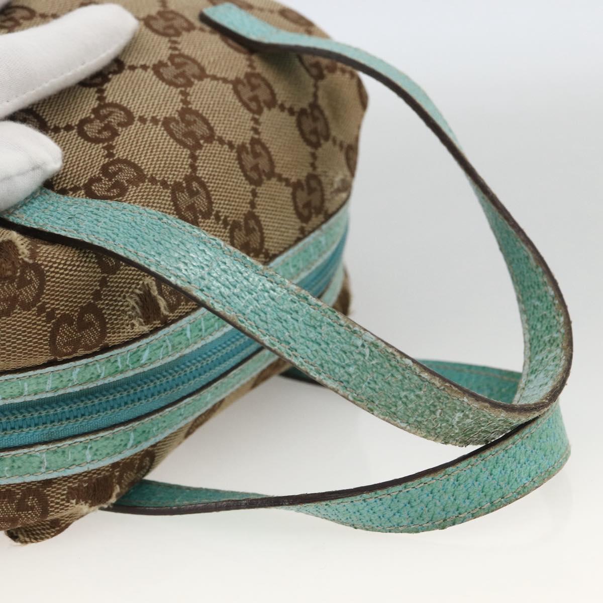 GUCCI GG Canvas Hand Bag Beige 124542 0416 Auth BSZ369