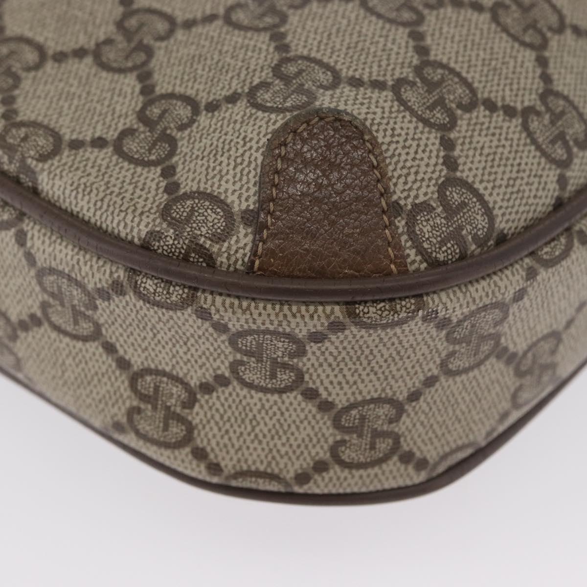 GUCCI GG Supreme Web Sherry Line Bag PVC Beige Gold 89 02 066i Auth BSZ370