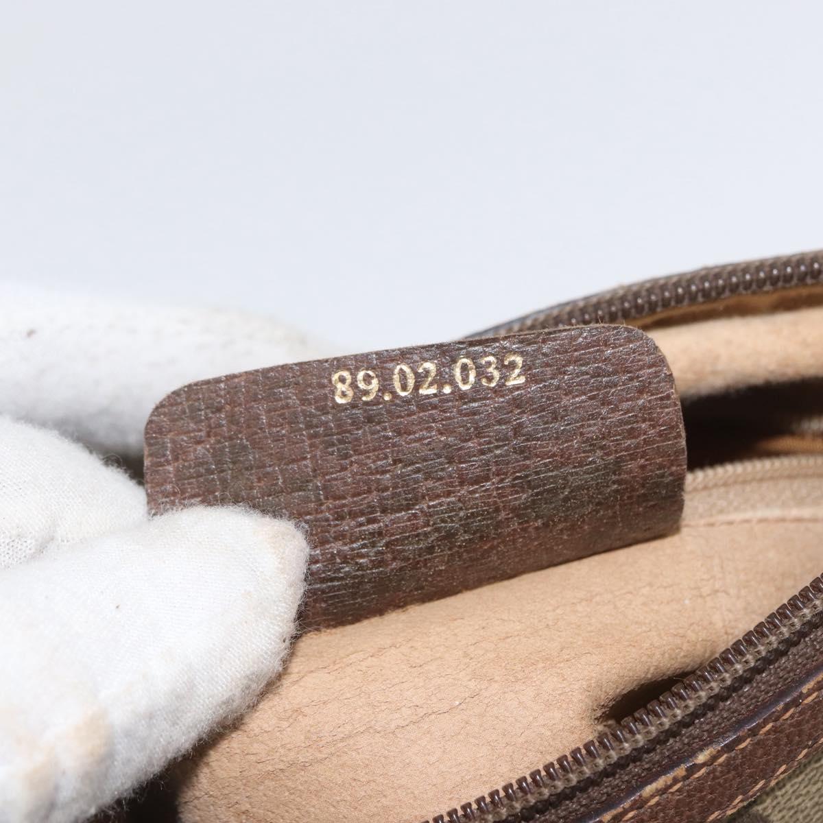 GUCCI GG Supreme Web Sherry Line Bag PVC Beige Gold 89 02 032 Auth BSZ376