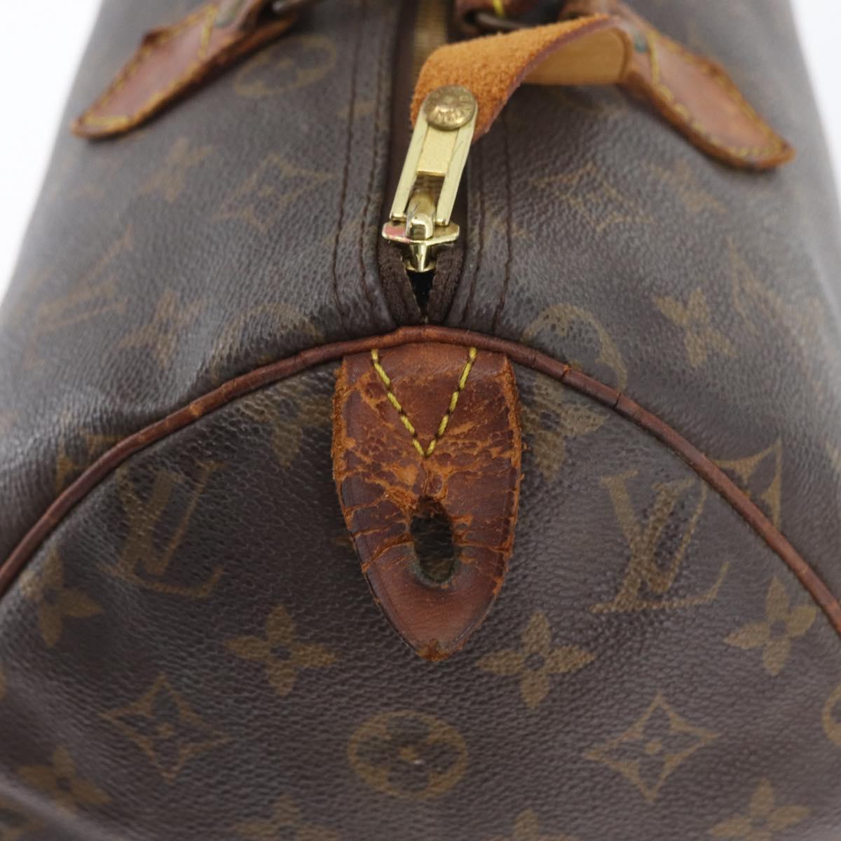 LOUIS VUITTON Monogram Speedy 30 Hand Bag M41526 LV Auth BSZ394