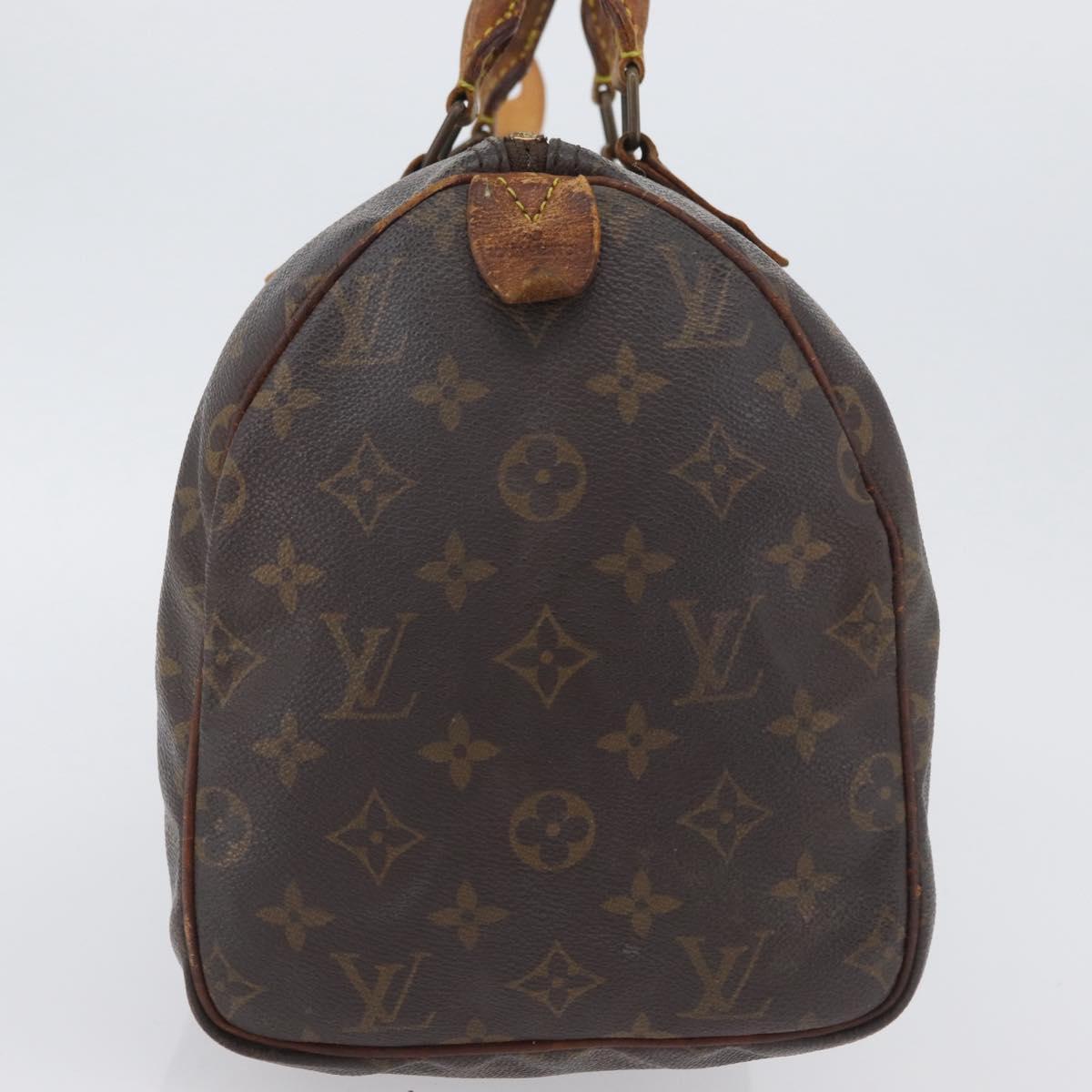 LOUIS VUITTON Monogram Speedy 30 Hand Bag M41526 LV Auth BSZ394