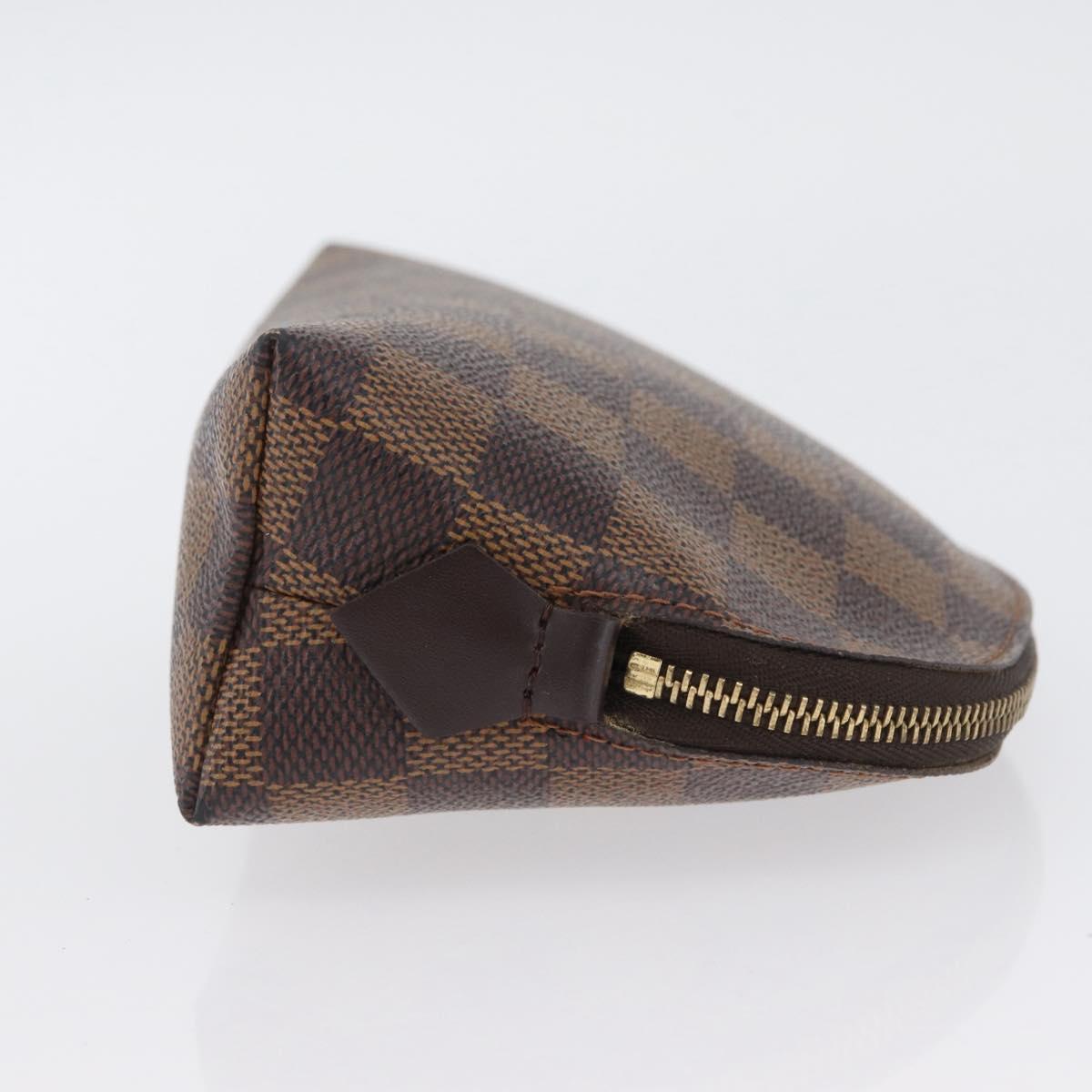 LOUIS VUITTON Damier Ebene Pochette Cosmetic PM Pouch N47516 LV Auth BSZ407