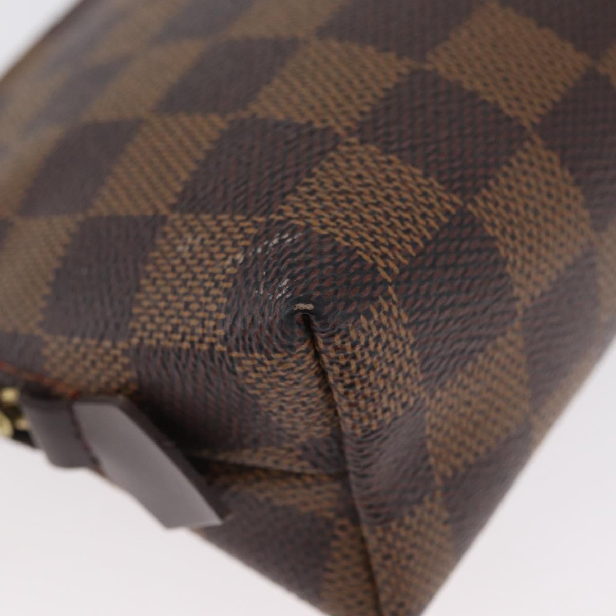 LOUIS VUITTON Damier Ebene Pochette Cosmetic PM Pouch N47516 LV Auth BSZ407