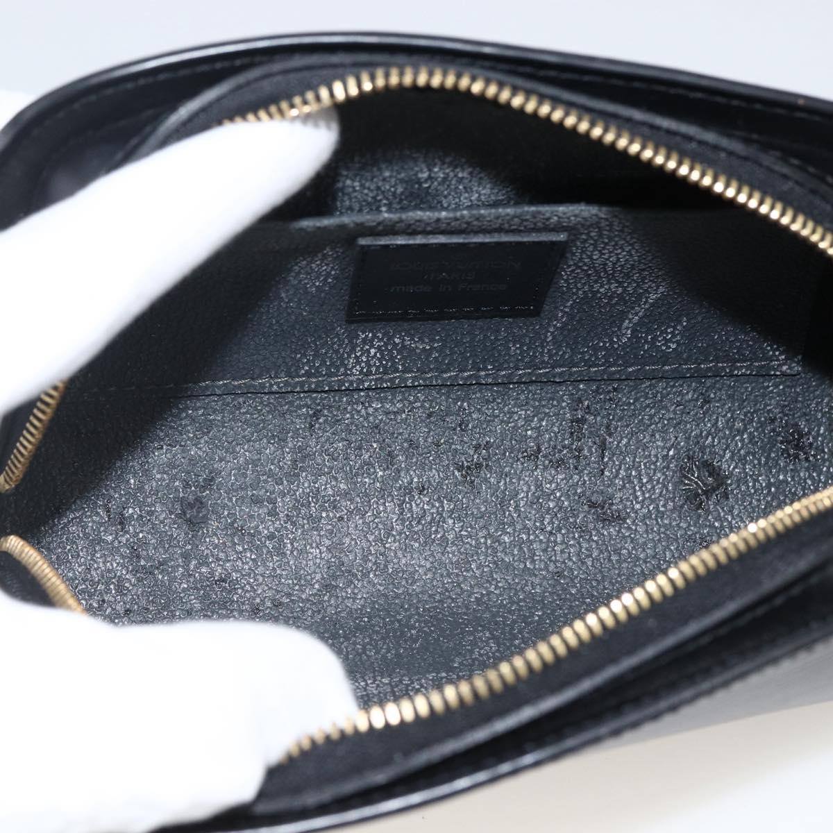 LOUIS VUITTON Epi Dauphine PM Pouch Black M48442 LV Auth BSZ408