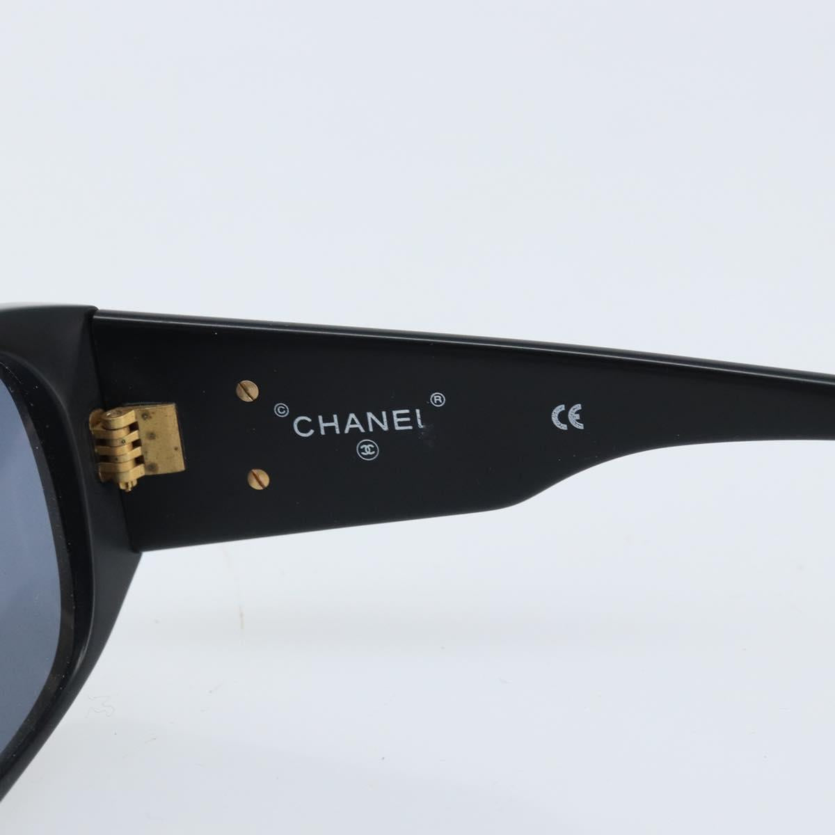 CHANEL Sunglasses plastic Black CC Auth BSZ412V
