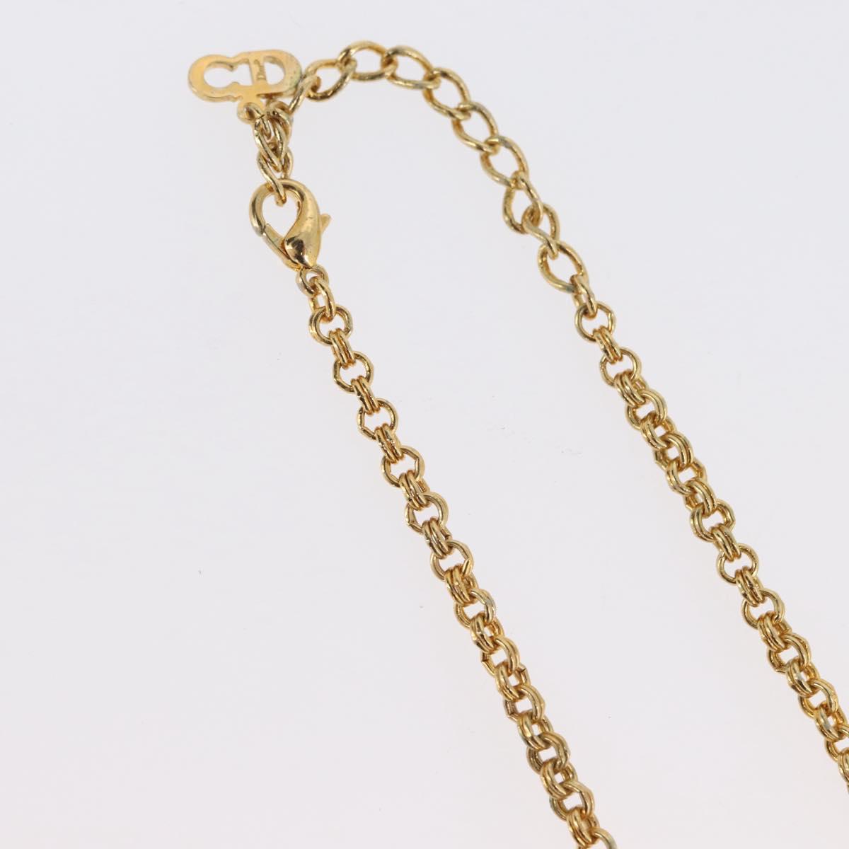 Christian Dior Necklace metal Gold Auth BSZ414V
