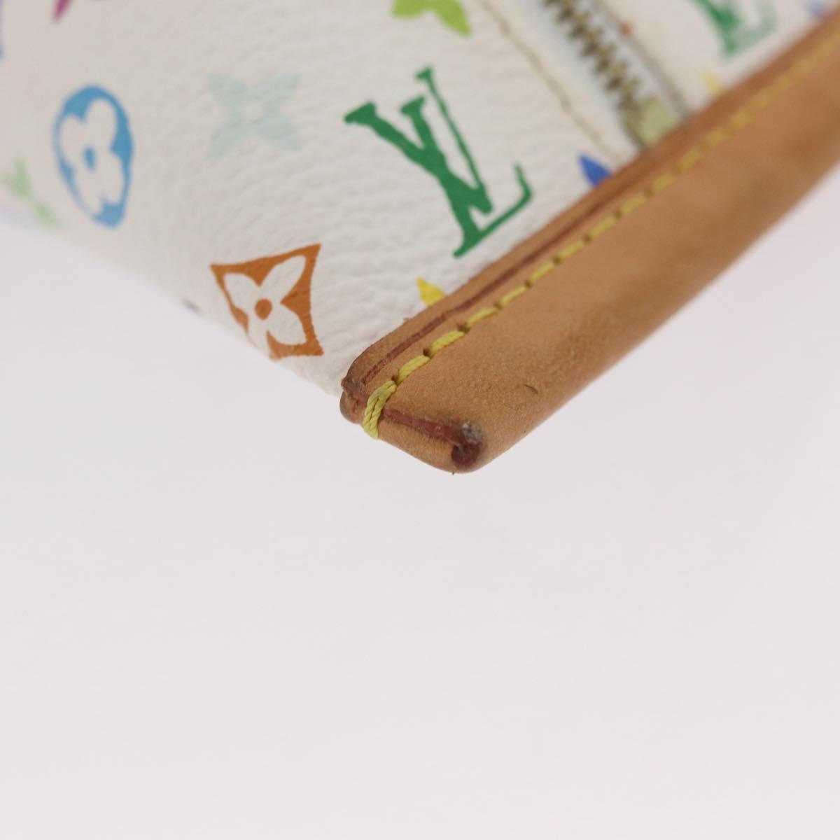LOUIS VUITTON Monogram Multicolor Berlango Coin Purse White M58028 Auth BSZ417V