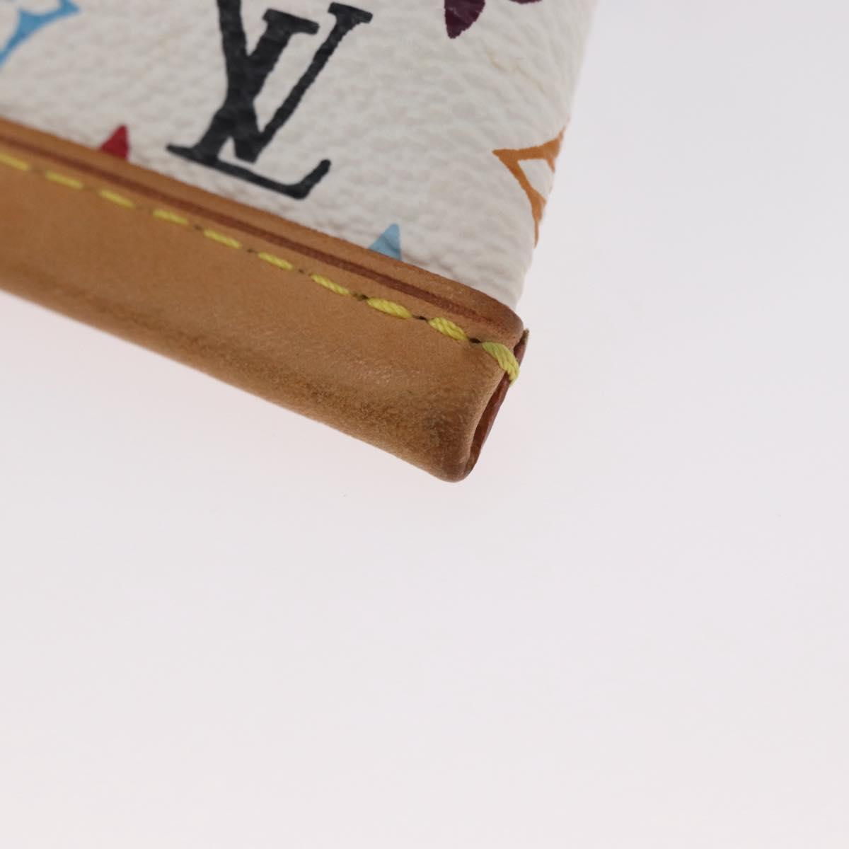 LOUIS VUITTON Monogram Multicolor Berlango Coin Purse White M58028 Auth BSZ417V