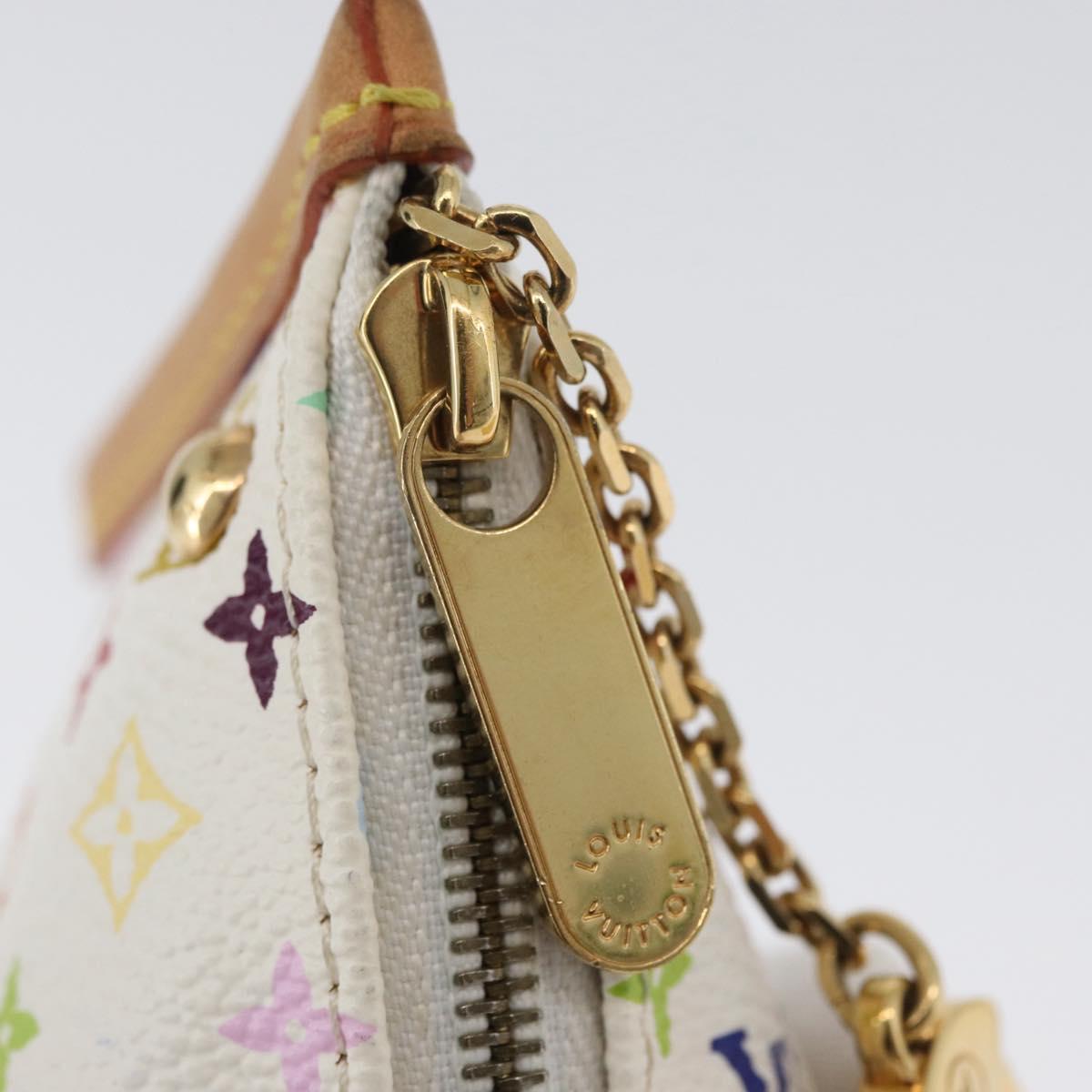 LOUIS VUITTON Monogram Multicolor Berlango Coin Purse White M58028 Auth BSZ417V