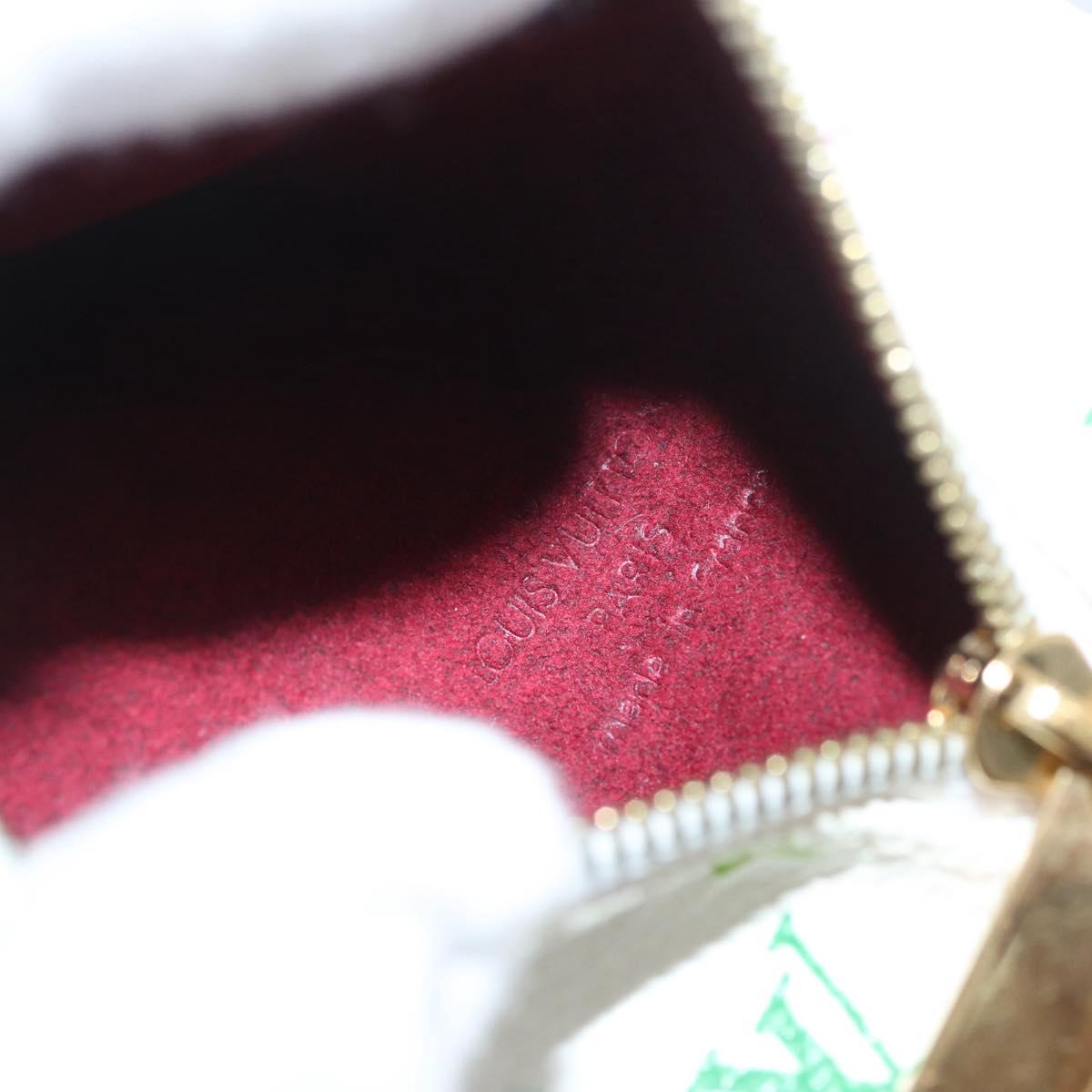 LOUIS VUITTON Monogram Multicolor Berlango Coin Purse White M58028 Auth BSZ417V