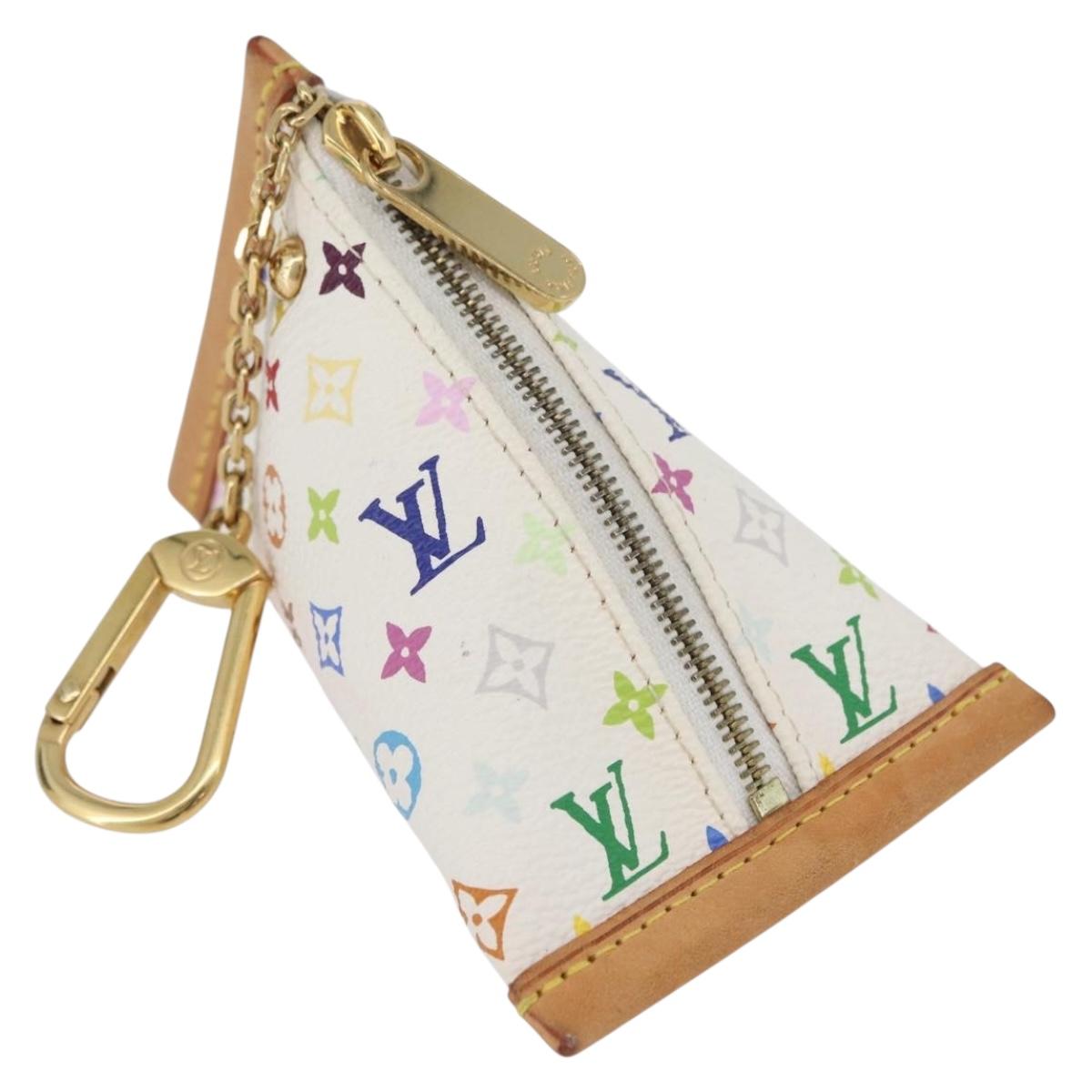 LOUIS VUITTON Monogram Multicolor Berlango Coin Purse White M58028 Auth BSZ417V