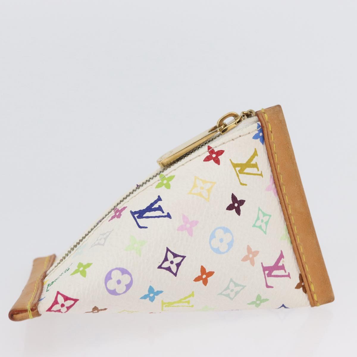 LOUIS VUITTON Monogram Multicolor Berlango Coin Purse White M58028 Auth BSZ417V