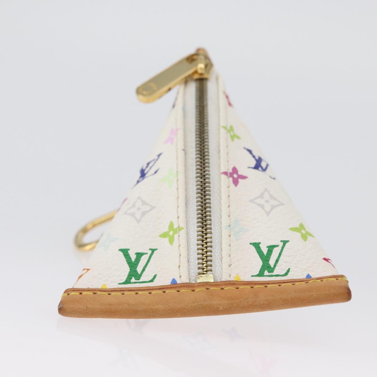 LOUIS VUITTON Monogram Multicolor Berlango Coin Purse White M58028 Auth BSZ417V