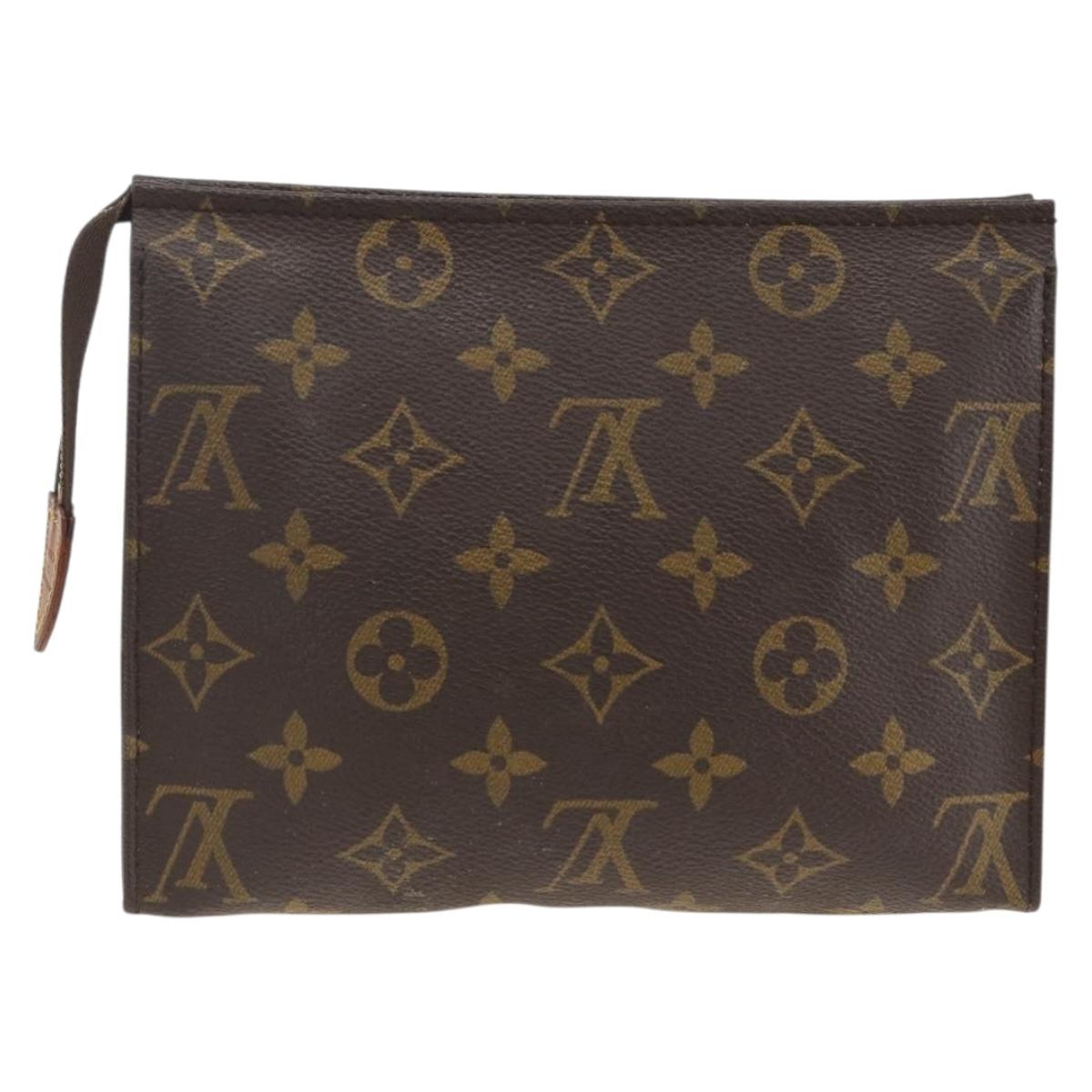 LOUIS VUITTON Monogram Poche Toilette 19 Pouch M47544 LV Auth BSZ430