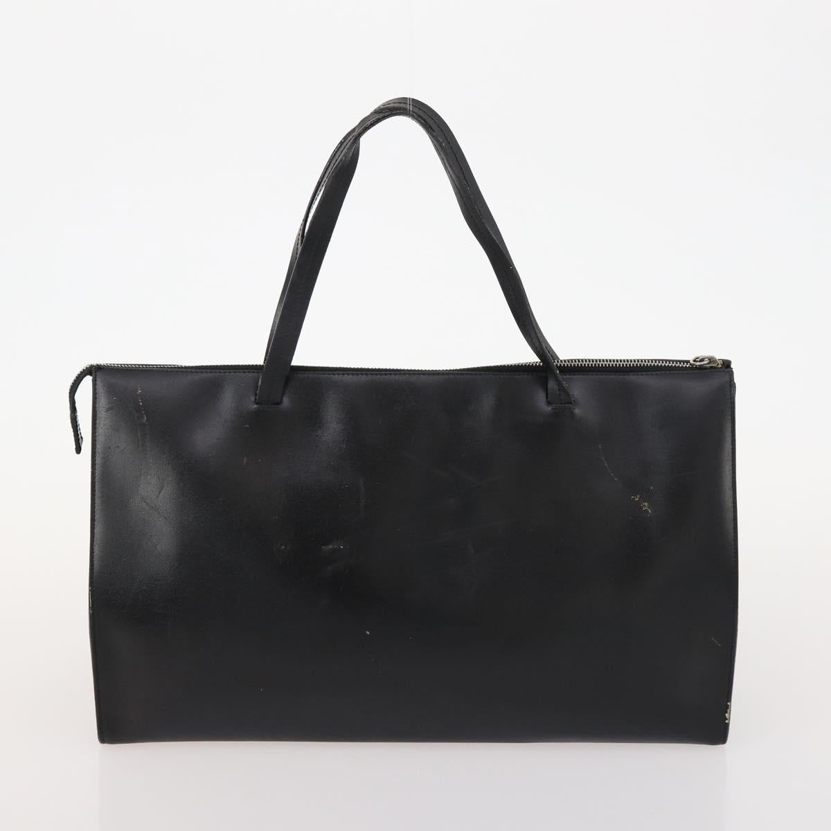 Fendi Chloe Pecan Canvas Hand Bag Leather 4 Set Black Brown Auth BSZ448