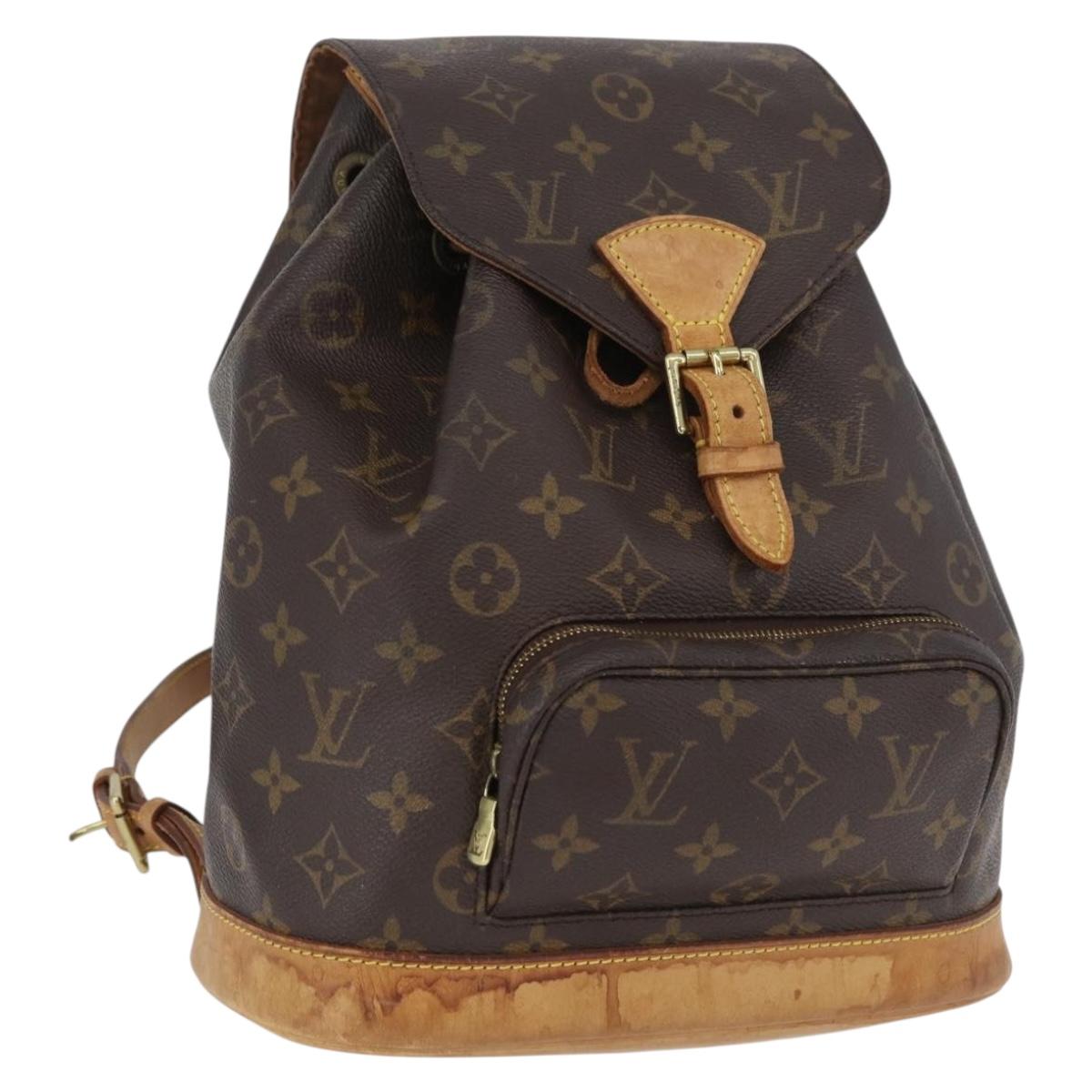 LOUIS VUITTON Monogram Montsouris MM Backpack M51136 LV Auth BSZ470