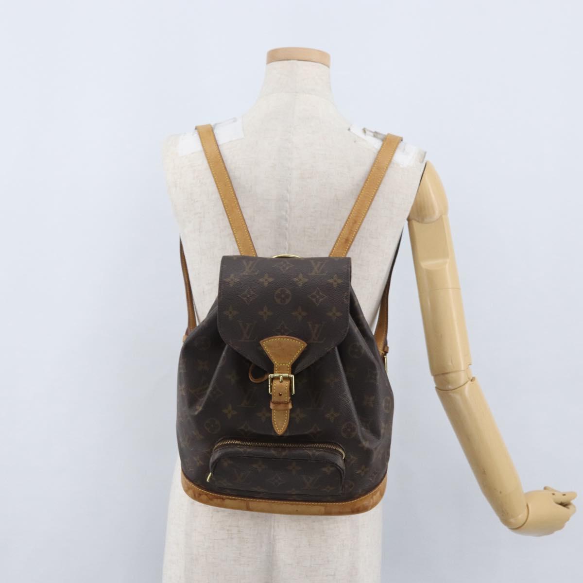 LOUIS VUITTON Monogram Montsouris MM Backpack M51136 LV Auth BSZ470