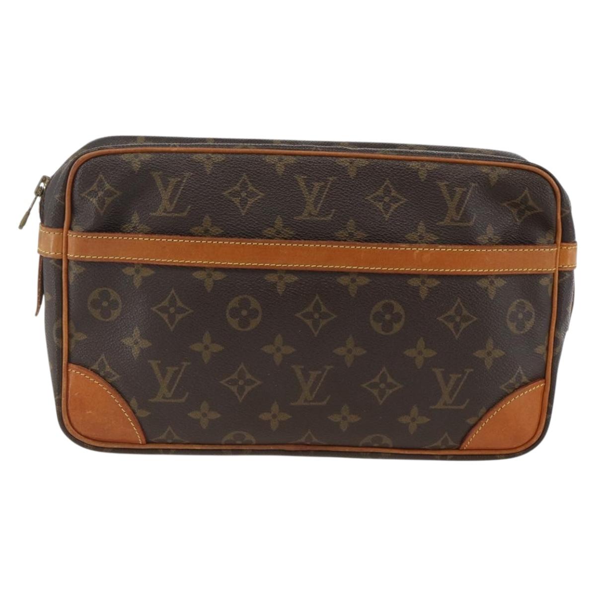 LOUIS VUITTON Monogram Compiegne 28 Clutch Bag M51845 LV Auth BSZ477