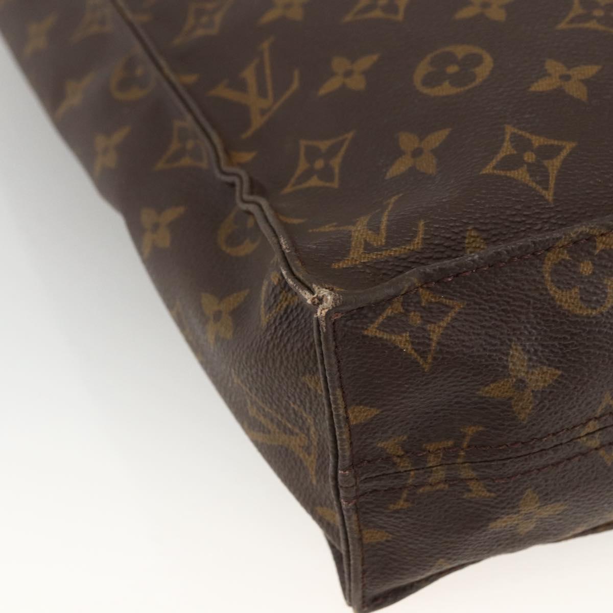 LOUIS VUITTON Monogram Sac Plat Hand Bag M51140 LV Auth BSZ481