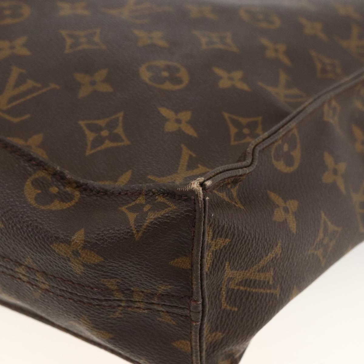 LOUIS VUITTON Monogram Sac Plat Hand Bag M51140 LV Auth BSZ481
