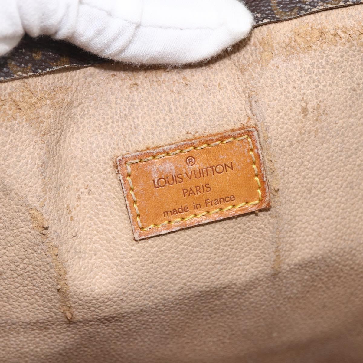 LOUIS VUITTON Monogram Sac Plat Hand Bag M51140 LV Auth BSZ481