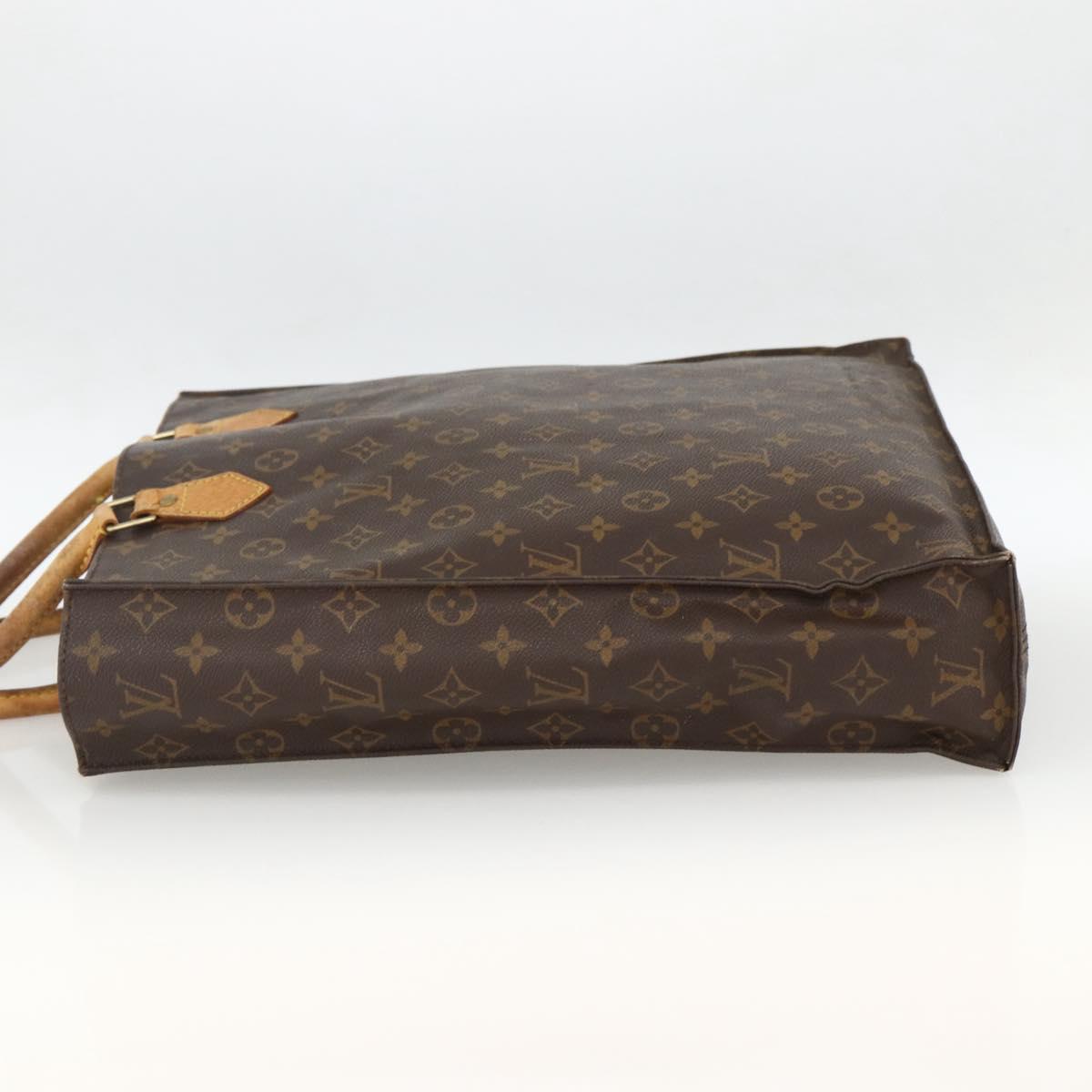 LOUIS VUITTON Monogram Sac Plat Hand Bag M51140 LV Auth BSZ481