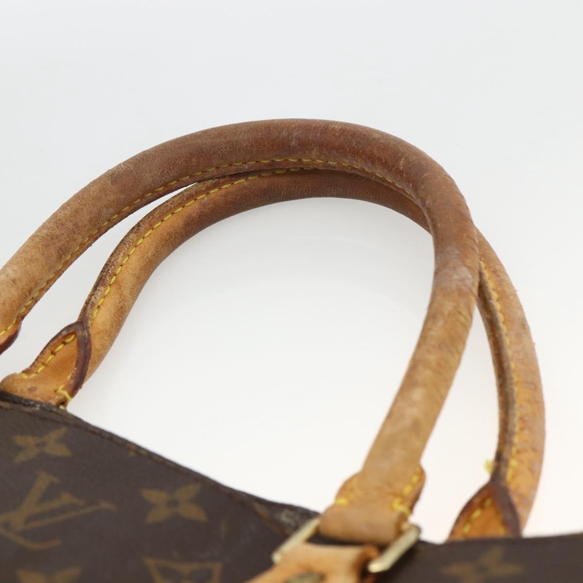 LOUIS VUITTON Monogram Sac Plat Hand Bag M51140 LV Auth BSZ481