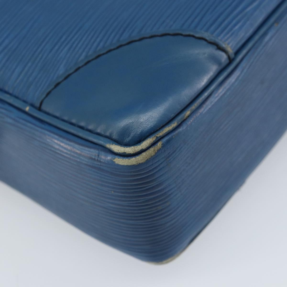 LOUIS VUITTON Epi Porte Documents Voyage Business Bag Blue M41144 LV Auth BSZ487