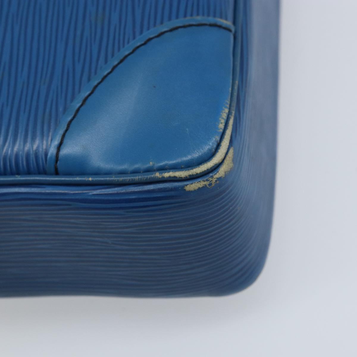 LOUIS VUITTON Epi Porte Documents Voyage Business Bag Blue M41144 LV Auth BSZ487