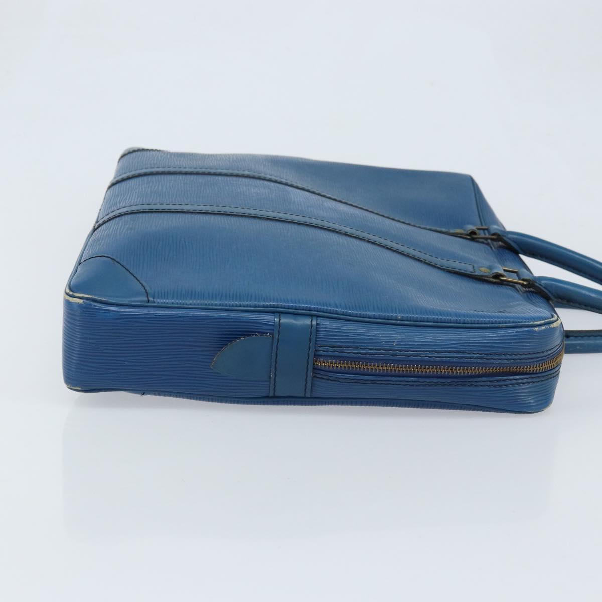 LOUIS VUITTON Epi Porte Documents Voyage Business Bag Blue M41144 LV Auth BSZ487