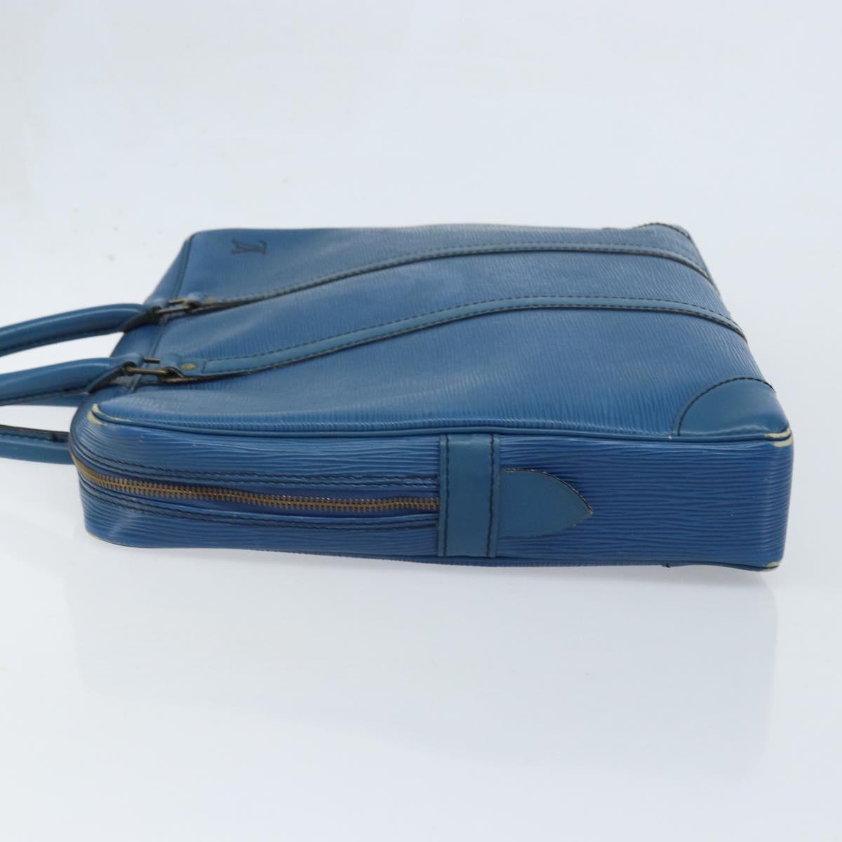 LOUIS VUITTON Epi Porte Documents Voyage Business Bag Blue M41144 LV Auth BSZ487